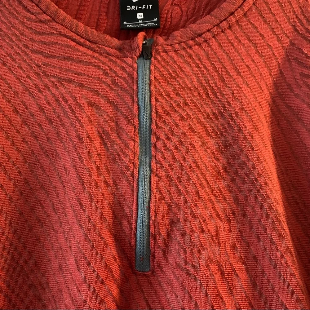 Men’s Nike Trail Dri-Fit Red/Orange Long Sleeve Shirt M - Picture 4 of 12